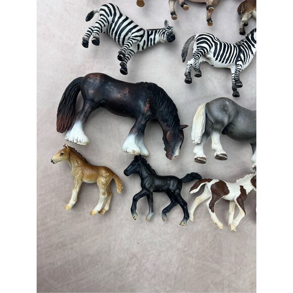 Schleich Horse Zebra Donkey Foal Lot HTF Retired 14 Total - Picture 4 of 11